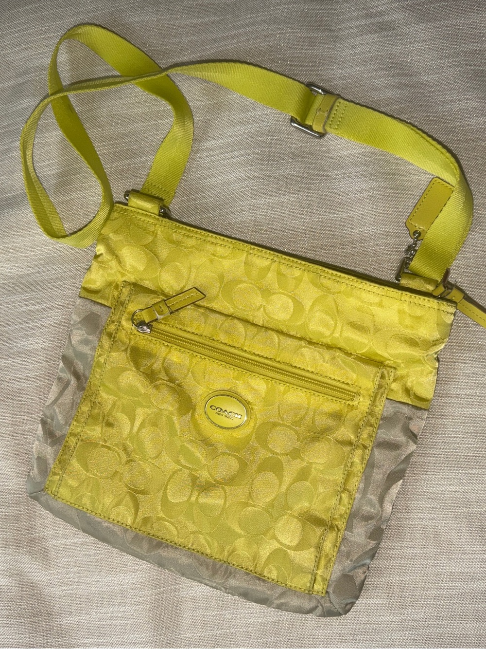 Coach Signature Nylon Crossbody Bag